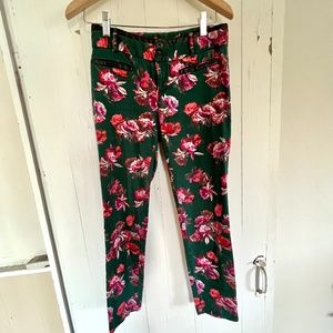 Anthropology Fitted Floral Pants